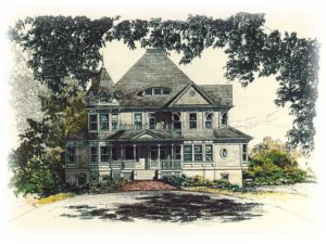 Zablo and Sons custom home concept art. Victorian style home.